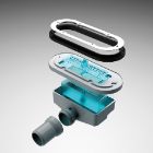 Nueva válvula de desagüe con caudal de 50 litros/minuto con tapa de desagüe en acero inox pulido