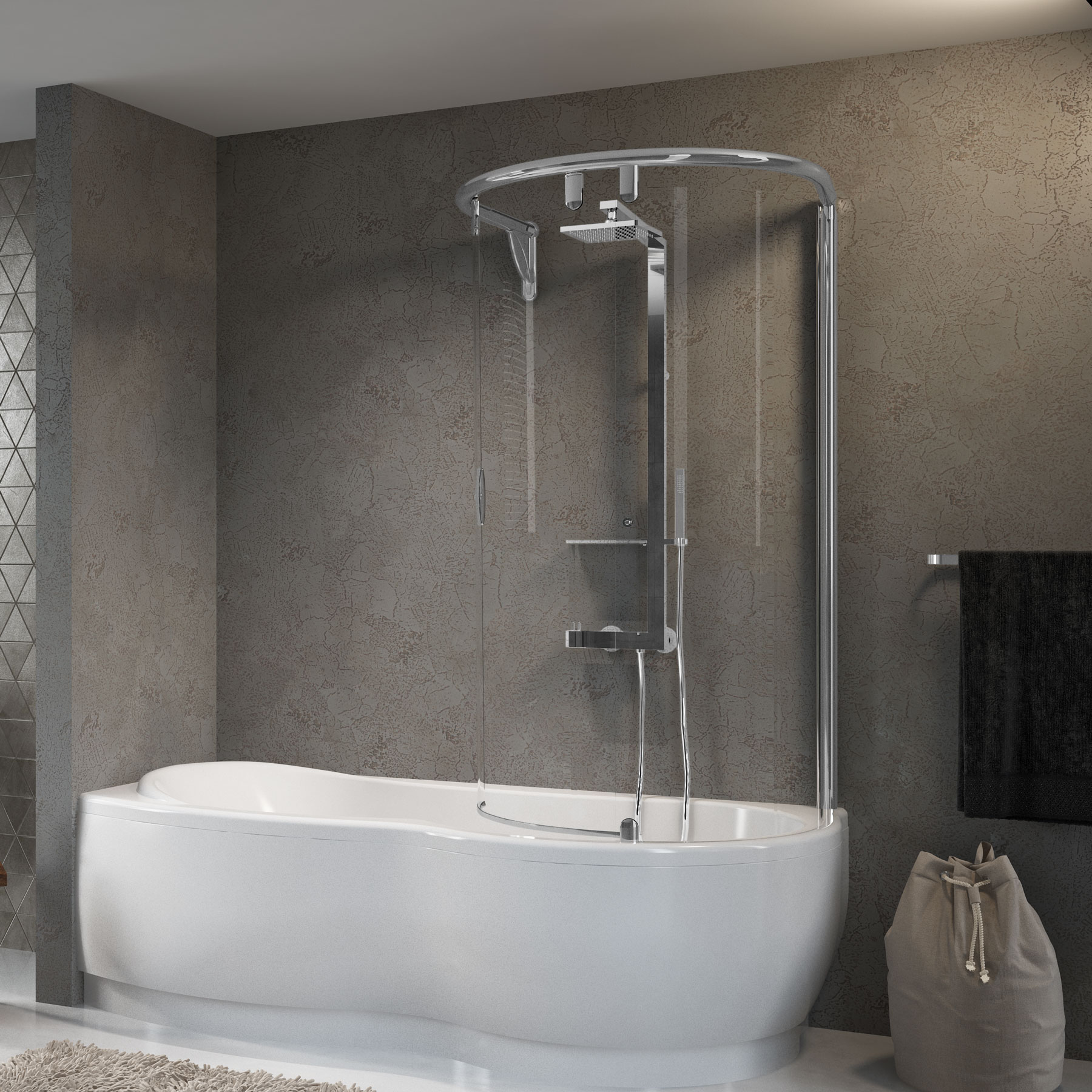 Mamparas de ducha circulares