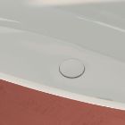Desagüe blanco en acabado con bañera