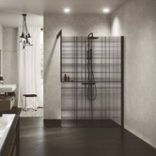 Mamparas de ducha abiertas - Kuadra H Frame Serigrafado